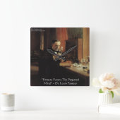 Louis Pasteur "Fortune" Zitat Wall Clock Quadratische Wanduhr (Zuhause)