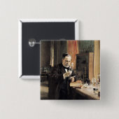Louis Pasteur in seinem Labor, 1885 Button (Vorne & Hinten)