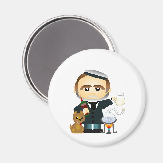 Louis Pasteur Magnet (Vorderseite/Rückseite)
