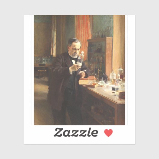 Louis Pasteur Portrait Sticker — Albert Edelfeldt (Blatt)