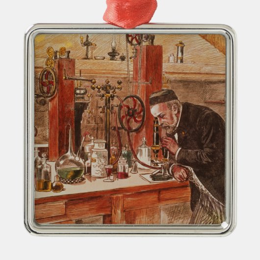 Louis Pasteurexperimentieren Ornament Aus Metall (Vorne)