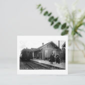 Louis Pesha Ann Arbor Railroad Depot Shepherd, MI Postkarte (Stehend Vorderseite)