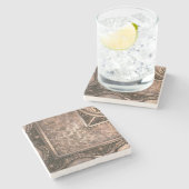 Louis Sullivan Chicago Börsendetails Steinuntersetzer (Seitenansicht)