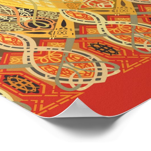 Louis Sullivan Truss Frieze Stencil Poster (Ecke)