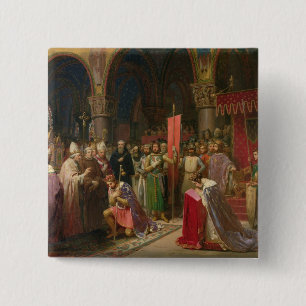 Louis VII die Junge, König von Frankreich Button