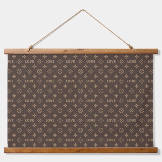 Louis Vuitton Liebesmuster Wandteppich Mit Holzrahmen (Vorne)