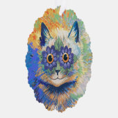 Louis Wain 2 Psychedelic Cats Ornament Karte (Rechts)