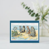 Louis Wain,A Fishy Story, Cat Art Postcard Postkarte (Stehend Vorderseite)