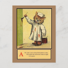 Louis Wain, Alphabet A Cat, Art Postcard Postkarte