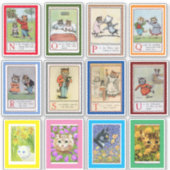 Louis Wain Alphabet Cats (N-U) Aufkleber (Vorderseite)