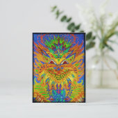 Louis Wain - Blue Paisley Cat Postkarte (Stehend Vorderseite)