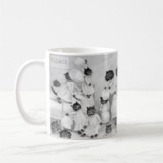 Louis Wain Cat Art Be Good Cat Kissen Kampf Kaffeetasse (Links)