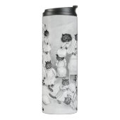 Louis Wain Cat Art Be Good Cat Kissen Kampf Thermosbecher (Nach links gedreht)