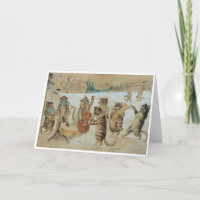 Louis Wain Cat Danke-Karte