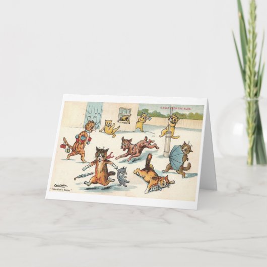 Louis Wain Cat Danke-Karte Dankeskarte (Vorderseite)