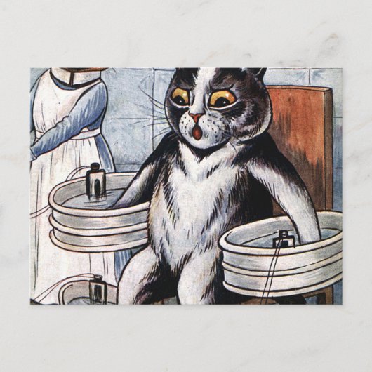 Louis Wain - Cat Dressed as a Nurse Postkarte (Vorderseite)
