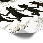 Louis Wain Cat Full Moon Poster (Ecke)