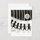 Louis Wain Cat Full Moon Save The Date (Vorne/Hinten)