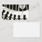 Louis Wain Cat Full Moon Visitenkarte (Vorne/Hinten)