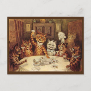 LOUIS WAIN CAT KATZE POSTCARD, 'CELEBRATION' POSTC POSTKARTE
