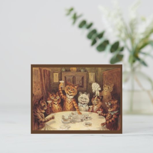 LOUIS WAIN CAT KATZKATZEN POSTCARD, 'FEIERHAFT' POSTKARTE (Stehend Vorderseite)
