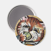 Louis Wain cat Magnet (Vorderseite/Rückseite)