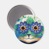 Louis Wain cat Magnet (Vorderseite/Rückseite)