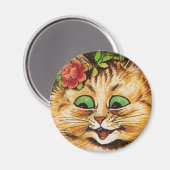 Louis Wain cat Magnet (Vorderseite/Rückseite)