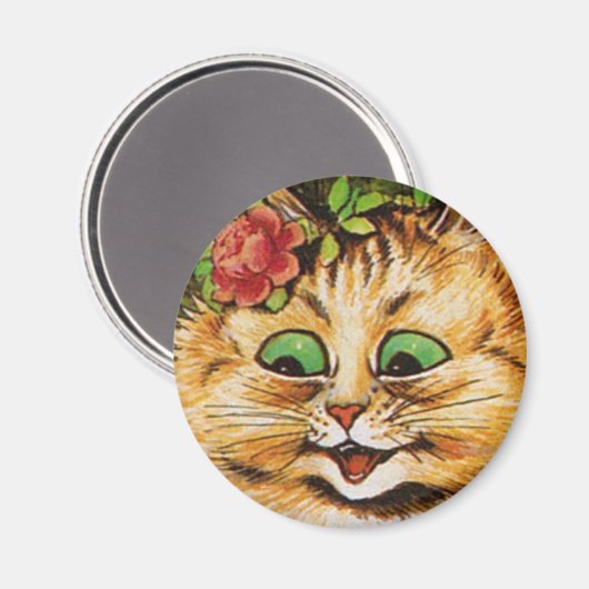 Louis Wain cat Magnet (Vorderseite/Rückseite)