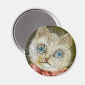 Louis Wain cat Magnet (Vorderseite/Rückseite)