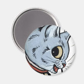 Louis Wain cat Magnet (Vorderseite/Rückseite)
