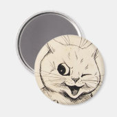 Louis Wain cat Magnet (Vorderseite/Rückseite)