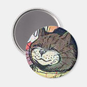 Louis Wain cat Magnet (Vorderseite/Rückseite)