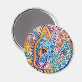 Louis Wain cat Magnet (Vorderseite/Rückseite)