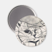 Louis Wain cat Magnet (Vorderseite/Rückseite)