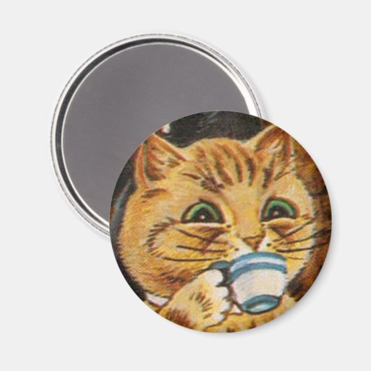 Louis Wain cat Magnet (Vorderseite/Rückseite)