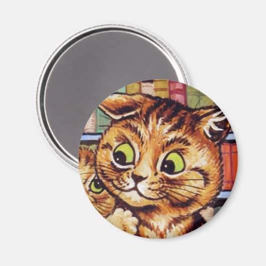 Louis Wain cat Magnet (Vorderseite/Rückseite)