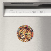 Louis Wain cat Magnet (In Situ (Geschirrspüler))