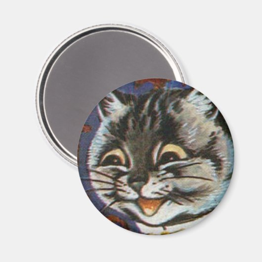 Louis Wain cat Magnet (Vorderseite/Rückseite)