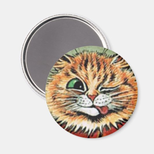 Louis Wain cat Magnet (Vorderseite/Rückseite)