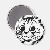 Louis Wain cat Magnet (Vorderseite/Rückseite)