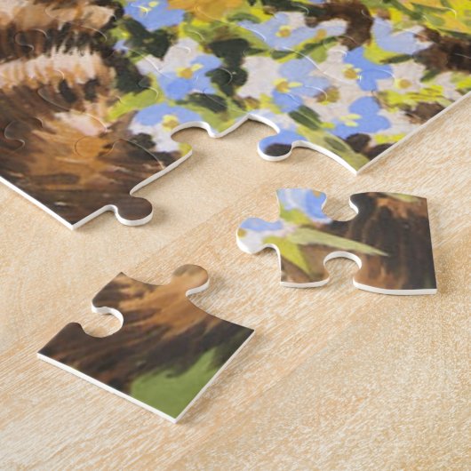 Louis Wain Cat mit Blume Puzzle (Seite)