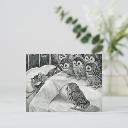 Louis Wain Cat Nightmare Postkarte (Stehend Vorderseite)