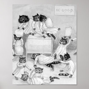 Louis Wain Cat Spaß Poster