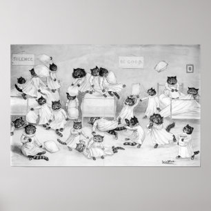 Louis Wain Cats Bedtime Poster