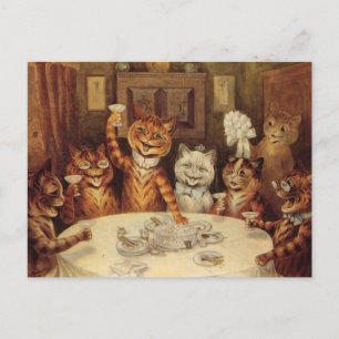 LOUIS WAIN CATS CAT CELEBRATION PARTY Postkarten