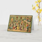 Louis Wain - Catville Ball Chirstmas Karte (Gelbe Blume)