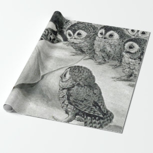 Louis Wain Chat Nightmare Owl Bird Geschenkpapier