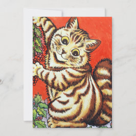 Louis Wain Christmas Cat Flat Holiday Card Feiertagskarte