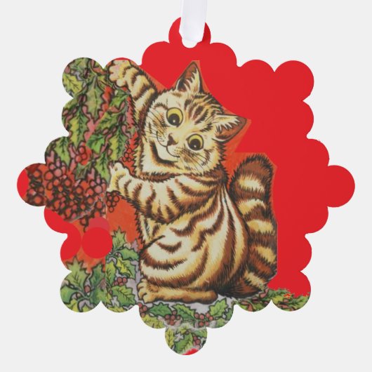 Louis Wain Christmas Cats Ornament Karte (Vorderseite)